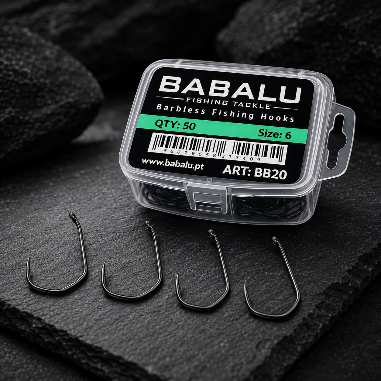 Modhageløse BB20 fiskekroge BABALU Fishing Tackle