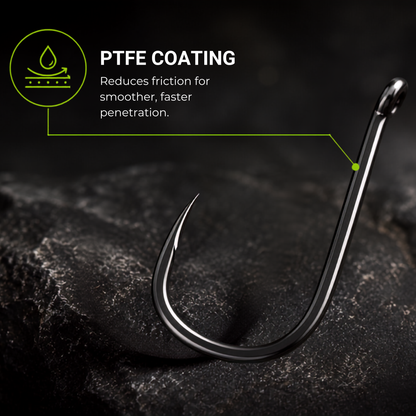 PTFE coating on BABALU BB02 hook