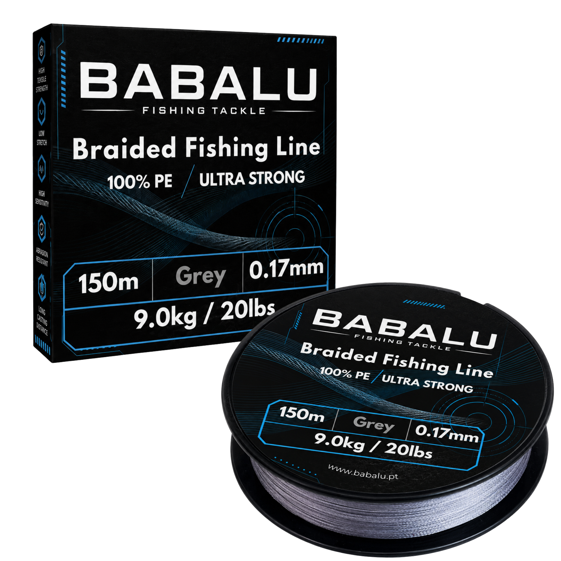 Linha de pesca trançada BABALU BFL X8 8 fios 150 m
