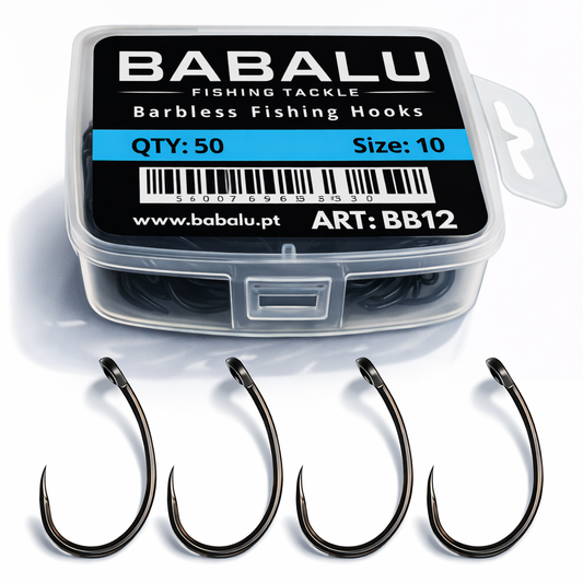 BABALU BB12 modhageløse fiskekroge - 50 stk.