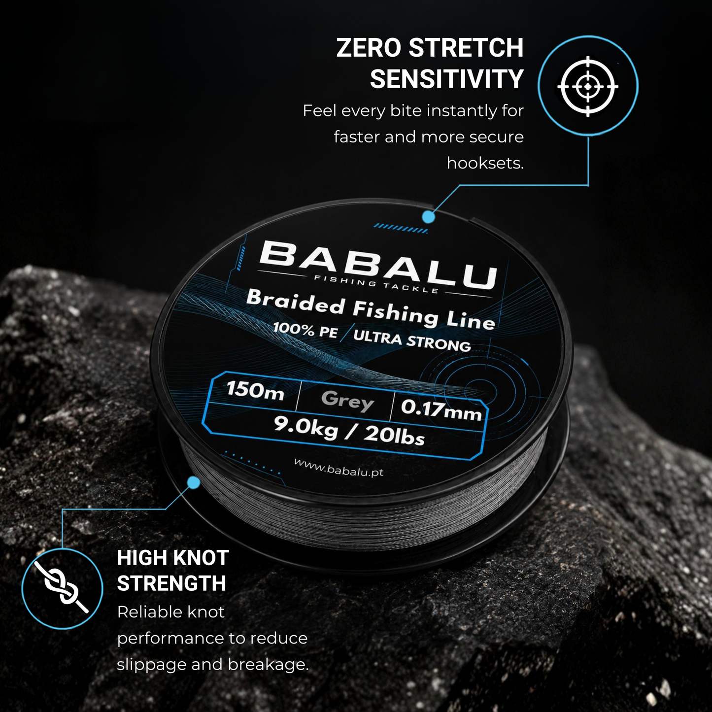BABALU BFL X8 – Linha de Pesca Trançada 8 Fios, 150 m